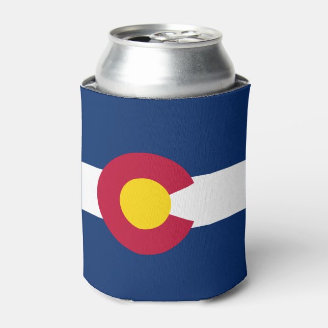Colorado flag, American state flag Can Cooler (Can Front)