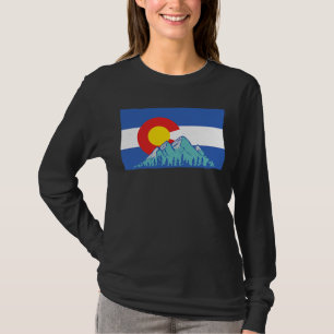 Colorado Flag and Rocky Mountain Vintage Distresse T-Shirt