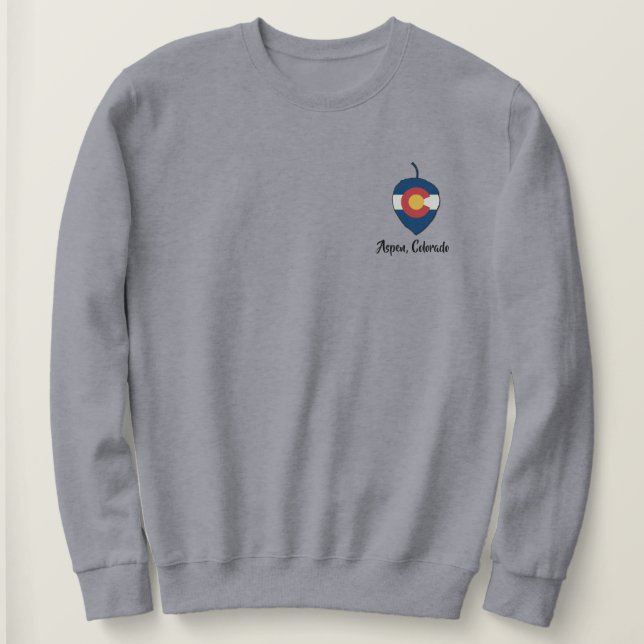 Colorado Flag Aspen Leaf Sweatshirt (Design Front)