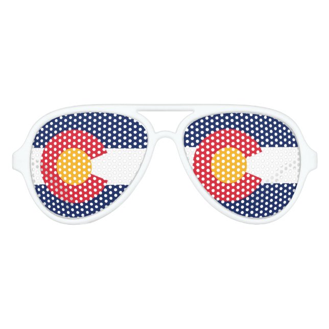 COLORADO FLAG AVIATOR SUNGLASSES (Front)