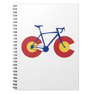 Colorado Flag Bicycle Spiral Notebook