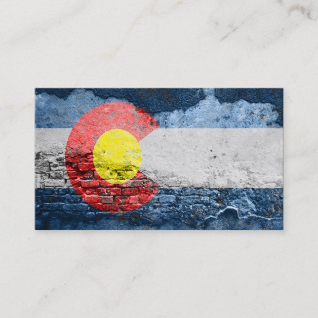 colorado flag brick wall business card (Front)