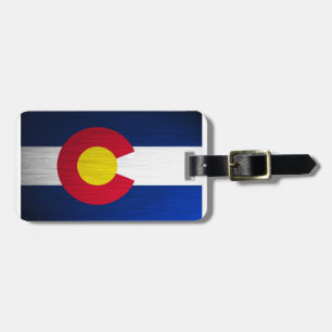 Colorado Flag Brushed Luggage Tag