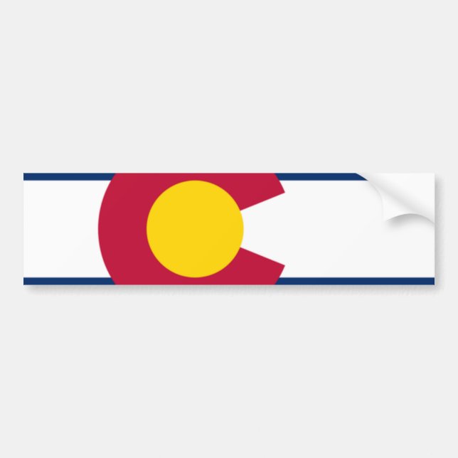 Colorado Flag Bumper Sticker (Front)
