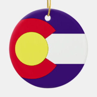 Colorado Flag Ceramic Tree Decoration