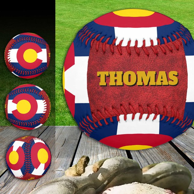 Colorado Flag, Colorado, Monogram / Baseball Balls (Creator Uploaded)