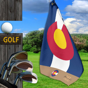 Colorado flag & Colorado monogrammed / golf towel