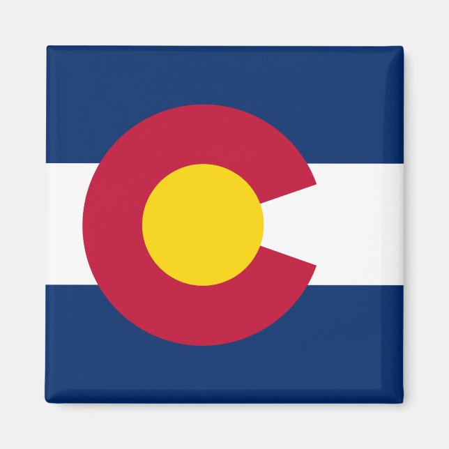 Colorado flag & Colorado, USA holiday/sports Magnet (Front)