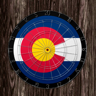 Colorado Flag Dartboard & Colorado /USA game board