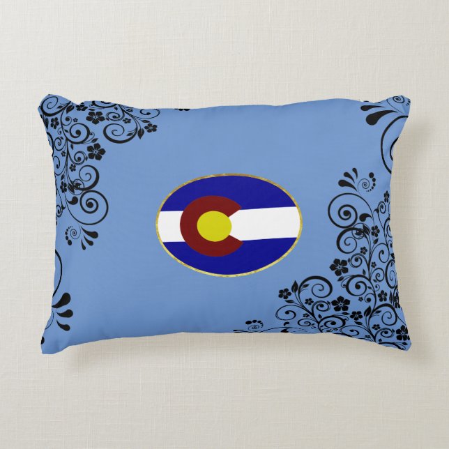 Colorado flag decorative cushion (Front)