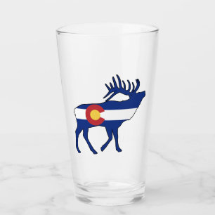 Colorado Flag Elk Glass