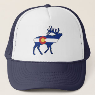 Colorado Flag Elk Trucker Hat