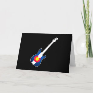 Colorado flag guitar blank greeting card