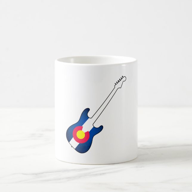 Colorado flag guitar coffee mug (Center)