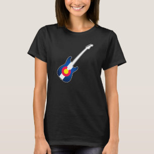 Colorado flag guitar womens shirt
