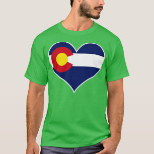 Colorado Flag Heart Love Home Gifts T-Shirt