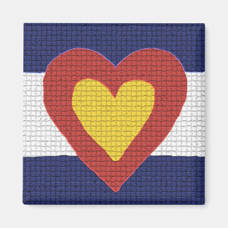 Colorado Flag Heart Magnet