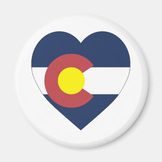 Colorado Flag Heart Magnet