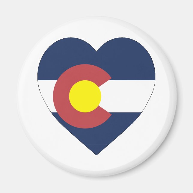 Colorado Flag Heart Magnet (Front)