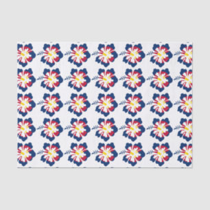 Colorado flag hibiscus flower tissue paper