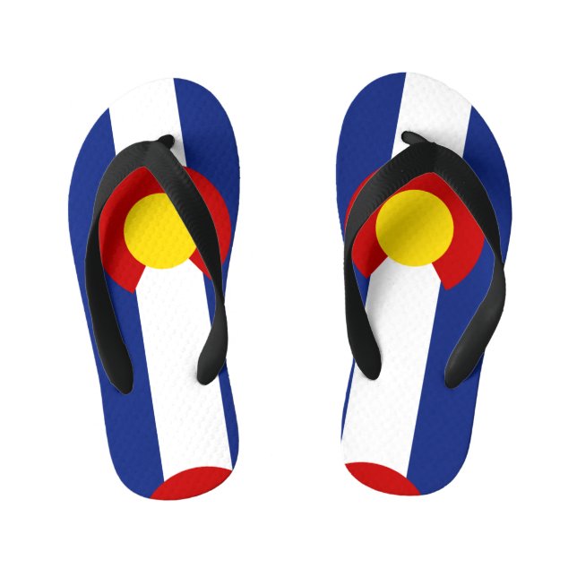 Colorado Flag Kid's Jandals (Footbed)