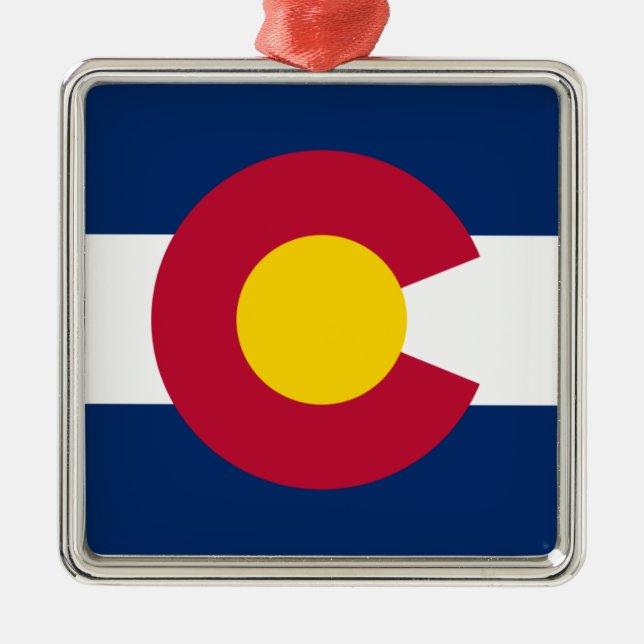 Colorado Flag Metal Ornament (Front)