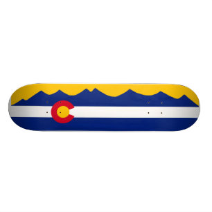 Colorado Flag Mountain Range Skate Deck