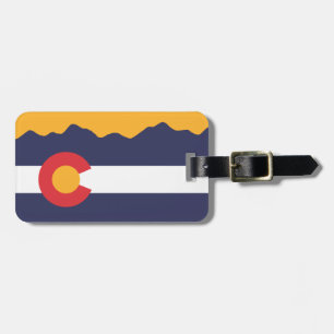 Colorado Flag & Mountains Luggage Luggage Tag