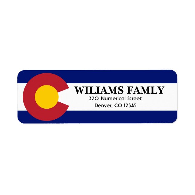 Colorado Flag Name City Street (Front)
