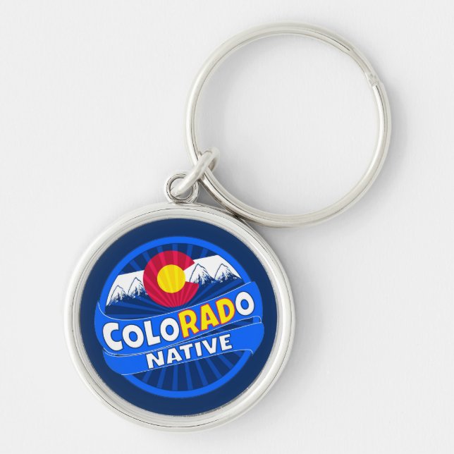 Colorado flag native funny rad keychain (Front)