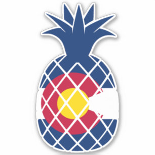 Colorado Flag Pineapple Sticker