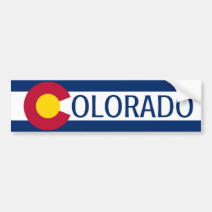 Colorado flag plain bumper sticker