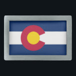 Colorado flag rectangular belt buckle<br><div class="desc">Colorado flag</div>