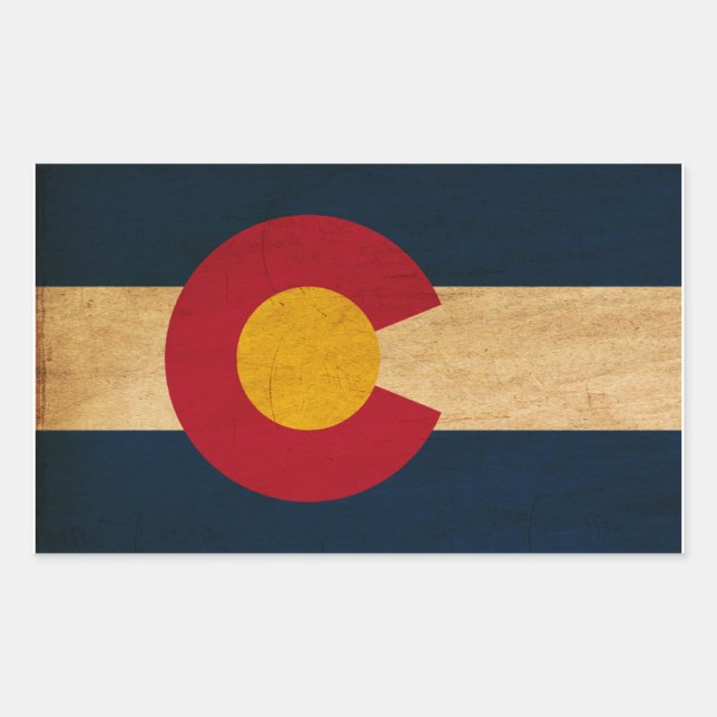 Colorado Flag Rectangular Sticker (Front)