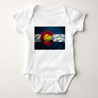 Colorado flag Rock Mountains Baby Bodysuit