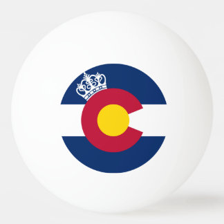 Colorado flag royal crown ping pong ball