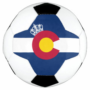 Colorado flag royal crown soccer ball