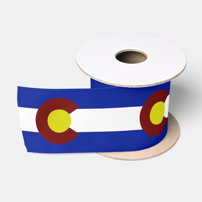 Colorado flag   satin ribbon (Spool)