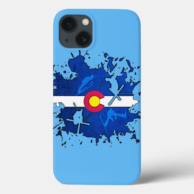 Colorado flag ski splatter iphone 6 tough case (Back)