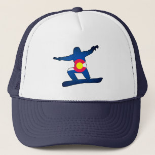 Colorado flag snowboarder trucker hat