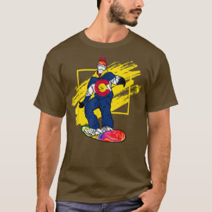 Colorado Flag Snowboarding Snowboarders T-Shirt