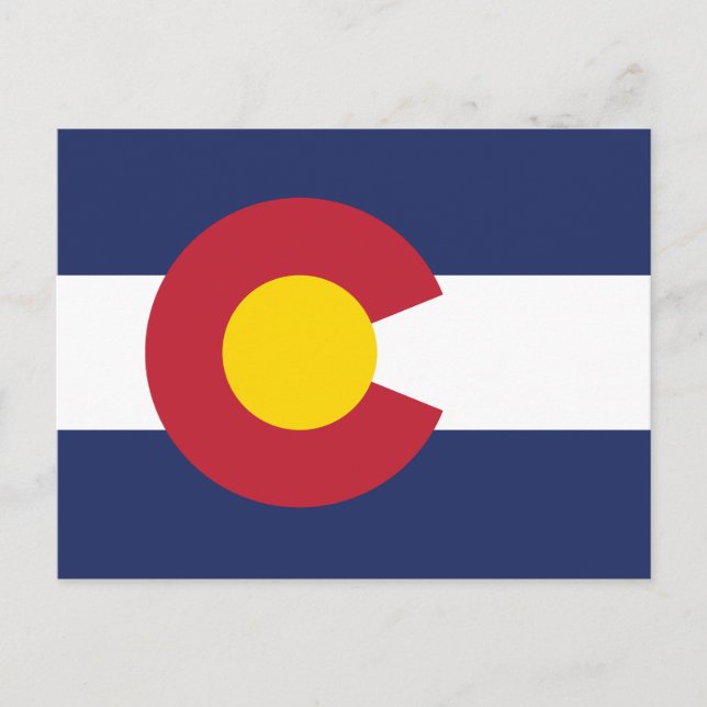 Colorado Flag Souvenir Centennial State Postcard (Front)