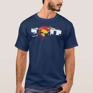 Colorado Flag T-Shirt - Denver Skyline - Rockies
