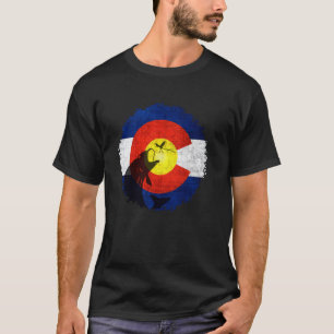 Colorado Flag T-Shirt with Fly Fishing Design - s