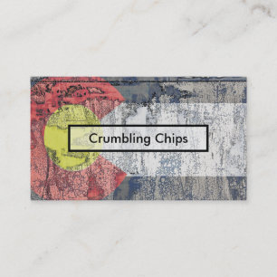 colorado flag textured wall business card