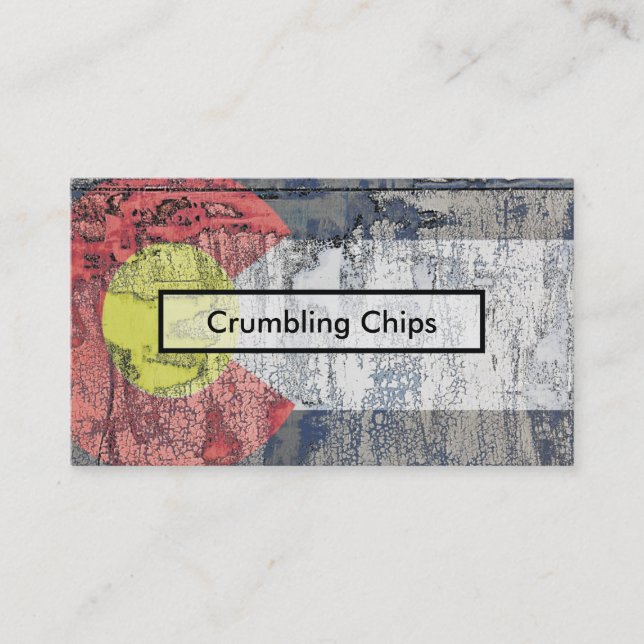 colorado flag textured wall business card (Front)