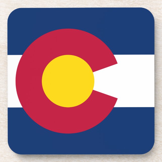 Colorado Flag The Centennial State Beverage Coaste Coaster (Front)