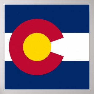 Colorado Flag The Centennial State Poster