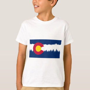 Colorado Flag Treeline Silhouette T-Shirt