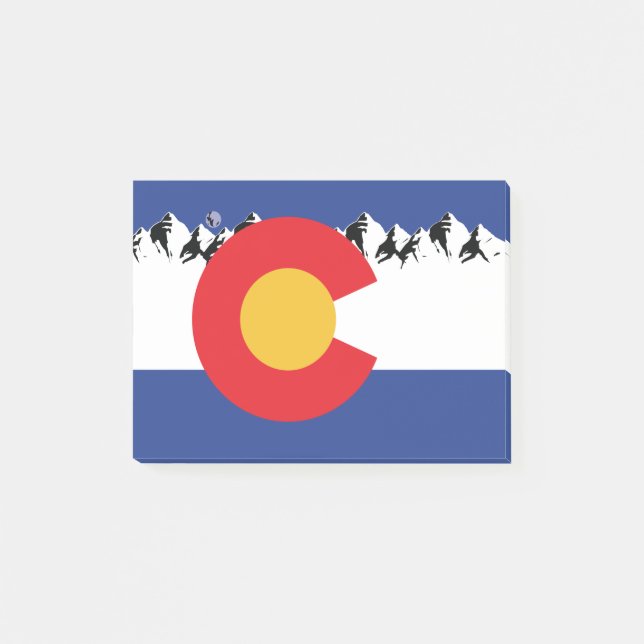 Colorado Flag with Mountains Post-it Notes (Front)
